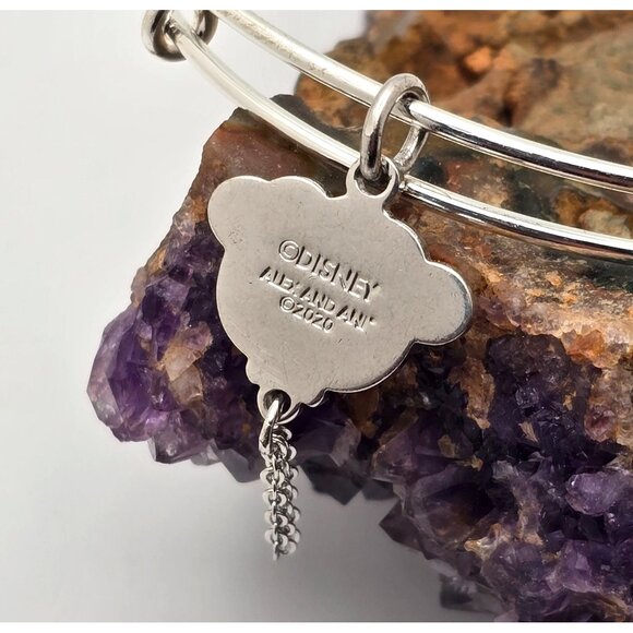 Alex And Ani Mickey Mouse Balloons Charms & Chain Detail Silver Bangle Bracelet - Picture 3 of 7